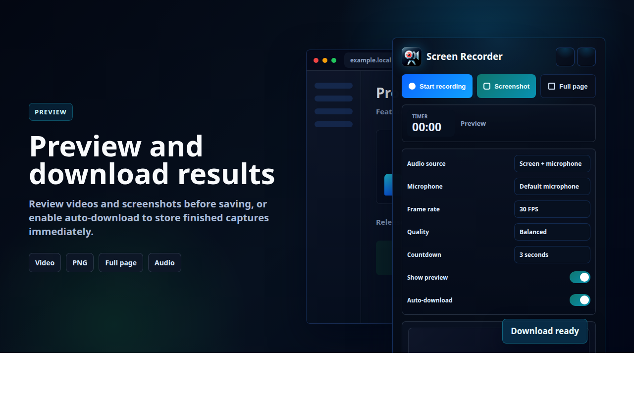 Сабти экрани пешнамоиш ва зеркашӣ